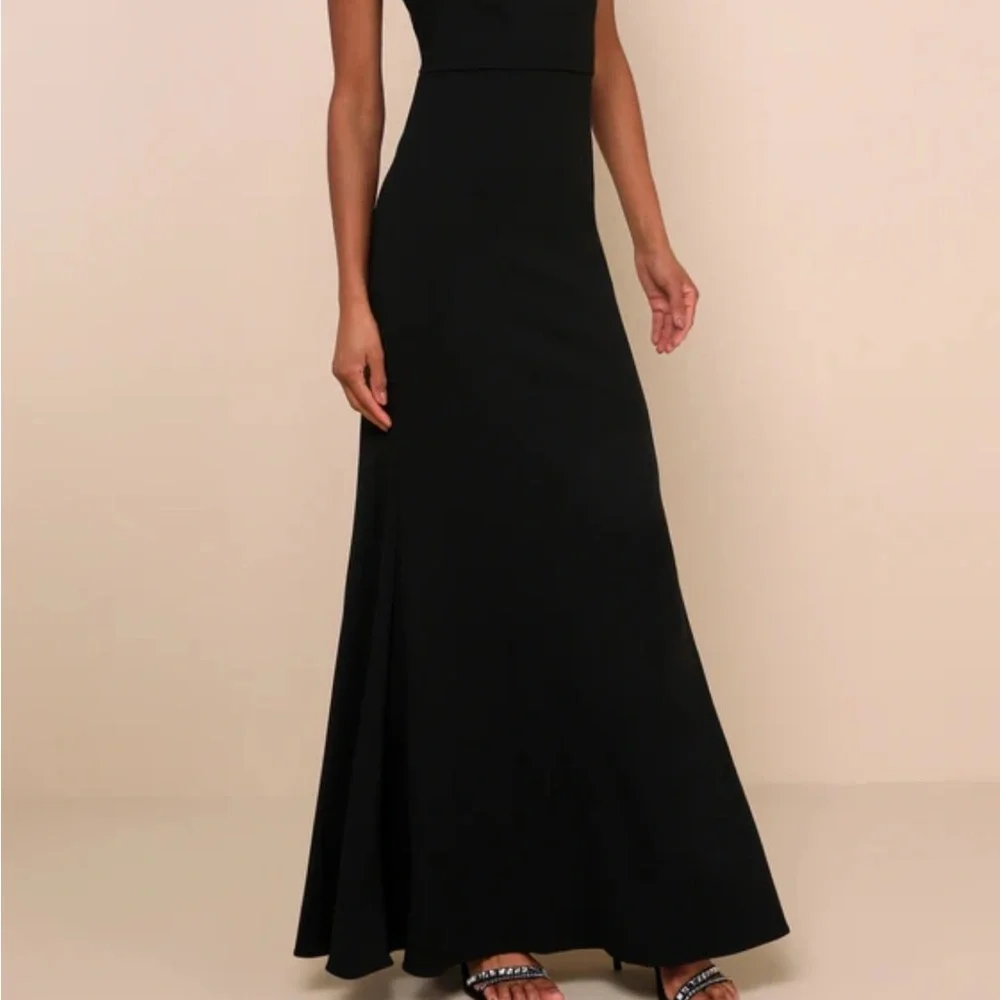 Lulu's Infinite Glory Black Maxi Dress Size M - Picture 3 of 9